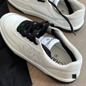 CHANEL (Chanel) 24P Leather Comfortable and Versatile Low-top Women's Flat Shoes
